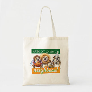 Tote Bag Trois Bulldogs en costumes