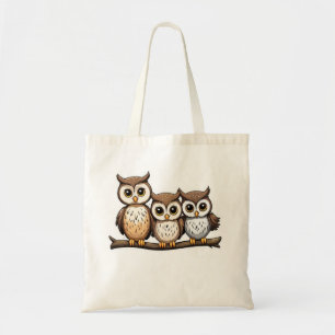 Tote Bag Trois chouette petite chouette