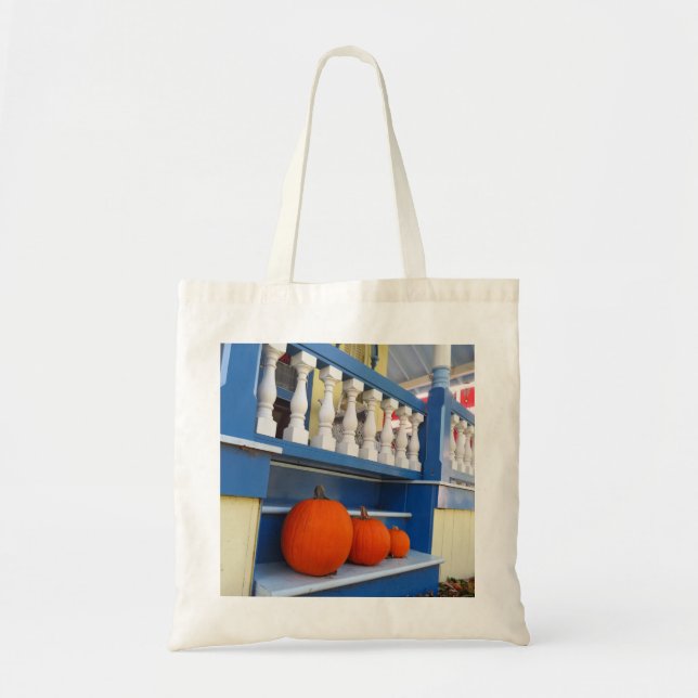Tote Bag Trois Citrouilles sur un pas - Martha's Vineyard (Devant)
