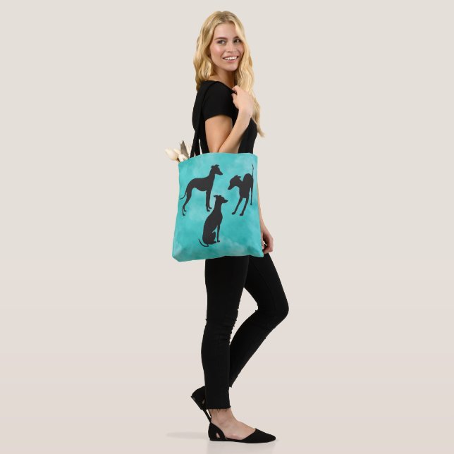 Tote Bag Trois Greyhounds italiens (Sur le modèle)