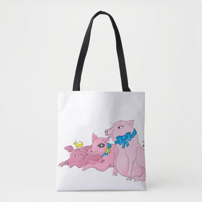 Tote Bag Trois petits cochons (Devant)