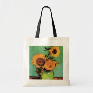 Tote Bag Trois tournesols dans un vase par Vincent van Gogh