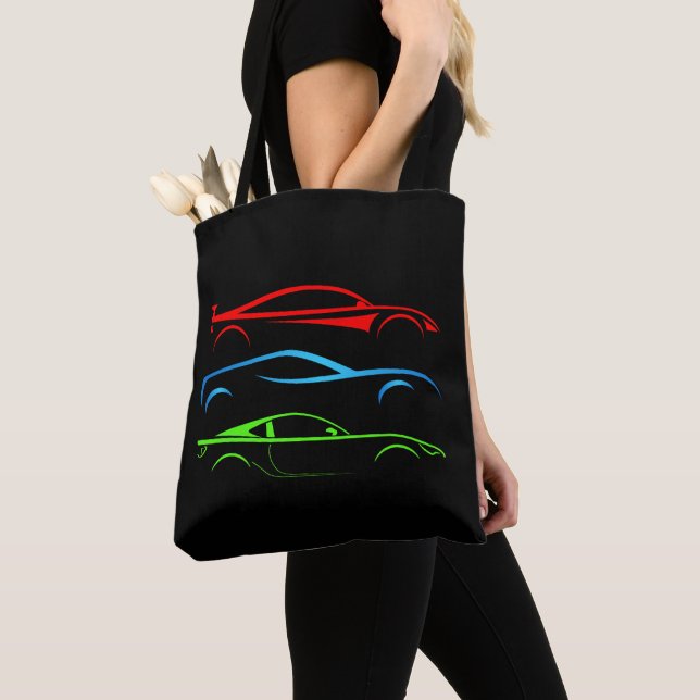 Tote Bag Trois voitures de sport (De près)