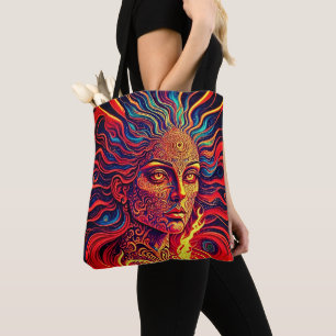 Tote Bag Troisième fille aux yeux - Art spirituel visionnai