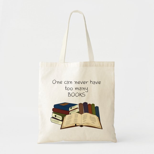 Tote Bag Trop de livres ? ! (Devant)