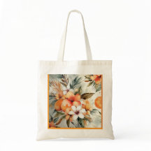 "Tropical Bloom & Citrus Dream - Aquarelle