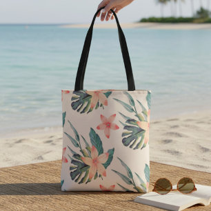 Tote Bag Tropical Floral Quotidien