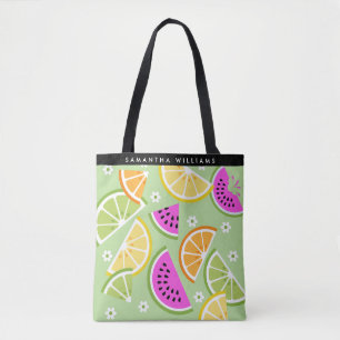 Tote Bag Tropical Fruitier Personnalisé d'Été
