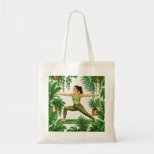 Tote Bag Tropical Yoga Pose de Guerrier