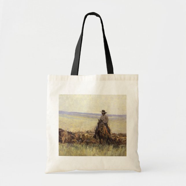 Tote Bag Troupeau de sentiers au Wyoming par WHD Koerner (Devant)
