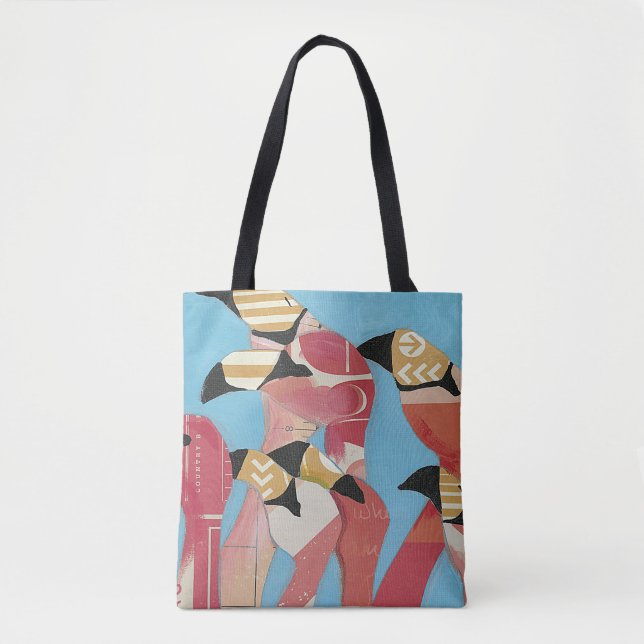 Tote Bag Troupeau des Flamants roses (Devant)