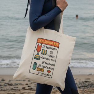Tote Bag Trousse de natation en mer – Création de liste de