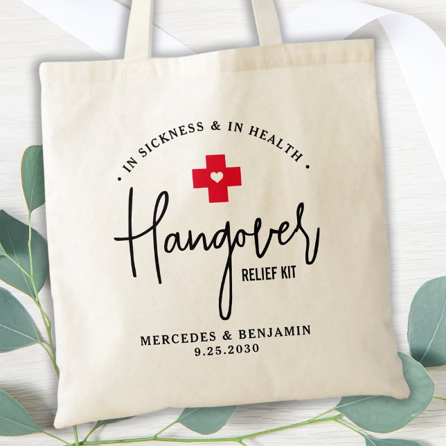 Tote Bag Trousse de secours de hangover Mariage personnalis (Créateur téléchargé)