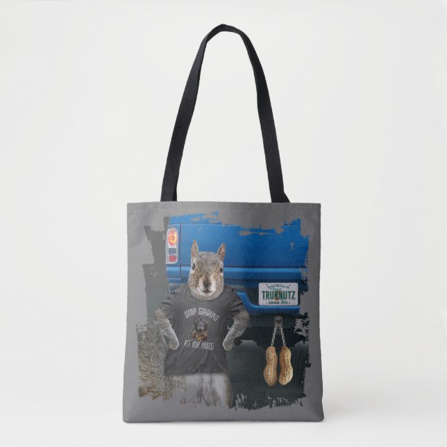 Tote Bag Truk Nutz - drôles de noix de camion écureuil (Devant)