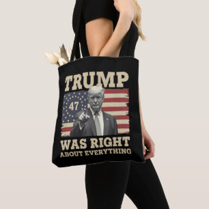 Tote Bag Trump avait raison sur tout USA Amérique