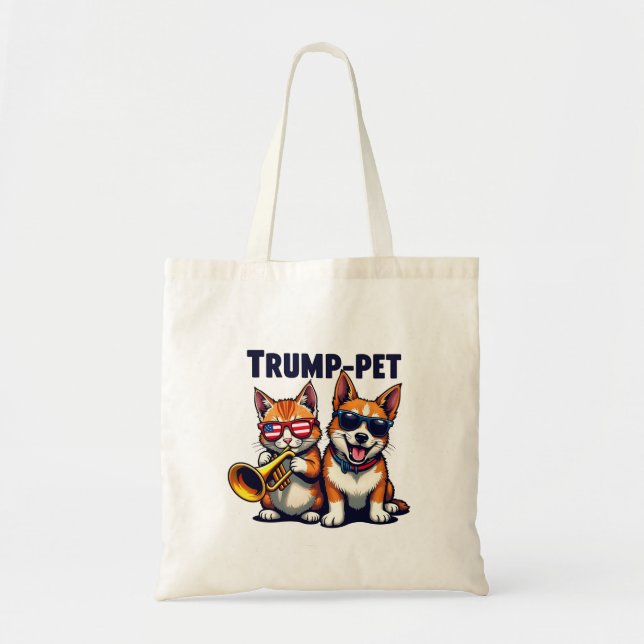 Tote Bag Trump familier Trump Rendre nos animaux en sécurit (Devant)