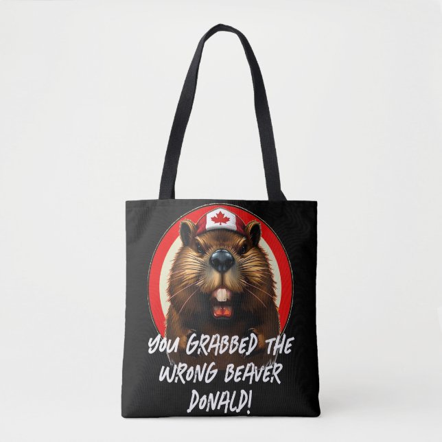 Tote Bag Trump, le Canadien "Mauvais Castor Donald" (Devant)