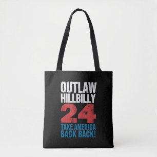 Tote Bag Trump Vance 2024 Hors-la-loi Hillbilly Drapeau amé