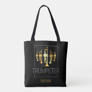 Tote Bag Trumpet né pour être trompette pour les musicien