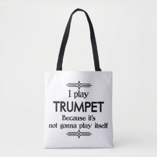 Tote Bag Trumpet - play Itself Funny Deco Music