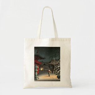 Tote Bag Tsuchiya Koitsu - Neige au temple de Nezu