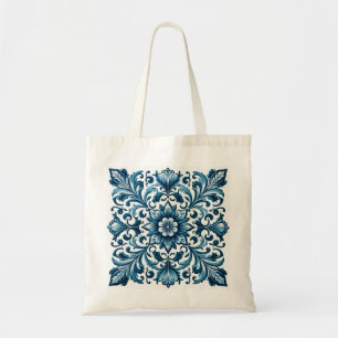 Tote Bag Tuile bleue portugaise
