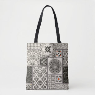 Tote Bag Tuile en patchwork sans couture avec Islam, arabe,