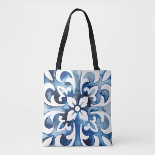 Tote Bag Tuile II de cobalt