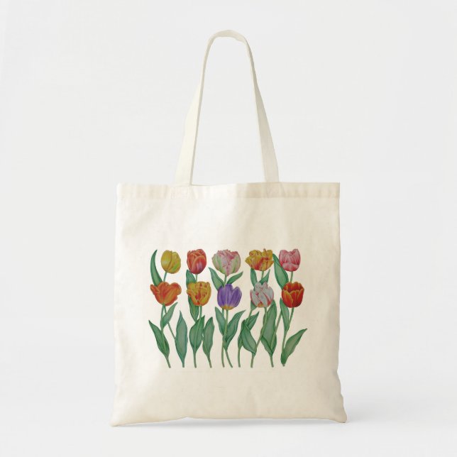 Tote Bag Tulipes de ressort (Devant)