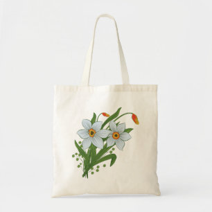 Tote Bag Tulipes et jonquilles fleurs