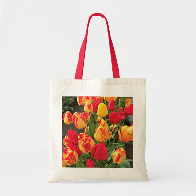 Tote Bag Tulipes jaunes et rouges (Devant)
