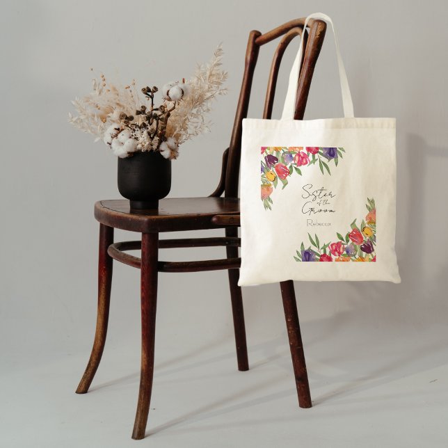 Tote Bag Tulipes lumineuses et Soeur verdoyante de la chamb (Créateur téléchargé)