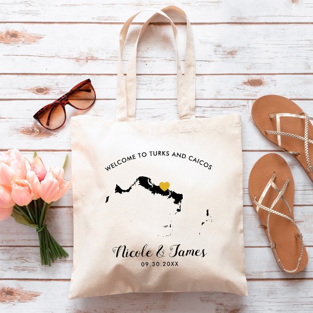 Tote Bag Turks and Caicos Mariage Welcome Bag, Fourre-tout (Créateur téléchargé)