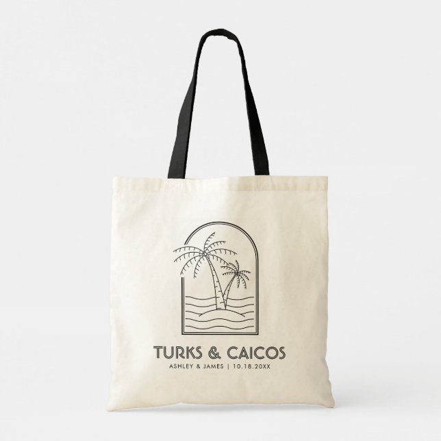 Tote Bag Turks & Caicos Mariage Bienvenue Destination Maria (Dos)