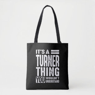 Tote Bag Turner Nom personnalisé Anniversaire