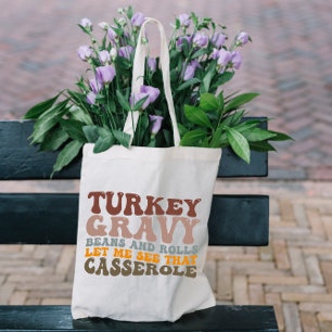 Tote Bag Turquie Haricots Gravés Et Rouleaux Tombent Thanks