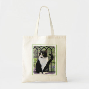 Tote Bag Tuxedo Chat dans la peinture de fenêtre Art animal