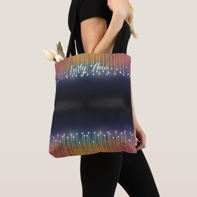 Tote Bag Typographie Abstraite personnalisée Lumières arc-e (De près)