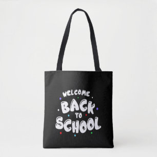 Tote Bag Typographie Colorée de Retour à l'École