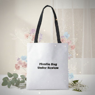 Tote Bag Typographie de citation humoristique noir et blanc