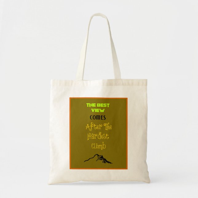 Tote Bag Typographie de devis Randonnée inspirante (Devant)