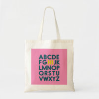 Typographie de l'alphabet amusant en rose