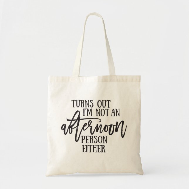 Tote Bag Typographie de l'après-midi de l'Humour (Devant)