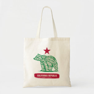 Tote Bag Typographie de l'Ours de la République de Californ