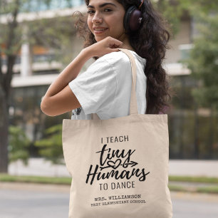 Tote Bag Typographie de script de l'enseignant de danse per