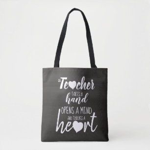 Tote Bag Typographie des citations inspirées de l'enseignan