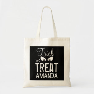 Tote Bag Typographie drôle Halloween noir et blanc