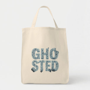 Tote Bag Typographie fantôme translucide drôle de fantôme d