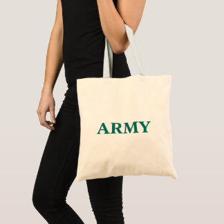 Tote Bag Typographie Gras Style Militaire Minimal Texte