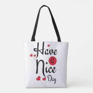 Tote Bag Typographie « Have a Nice Day » avec des ballons e